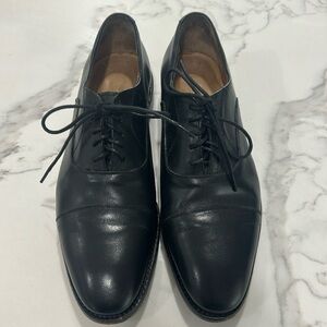 John Doe Black Leather Good Year Welt. Lace Up Pointy Dress‎ Shoes. Size 10 1/2